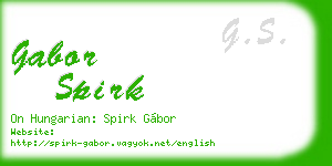 gabor spirk business card