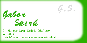 gabor spirk business card